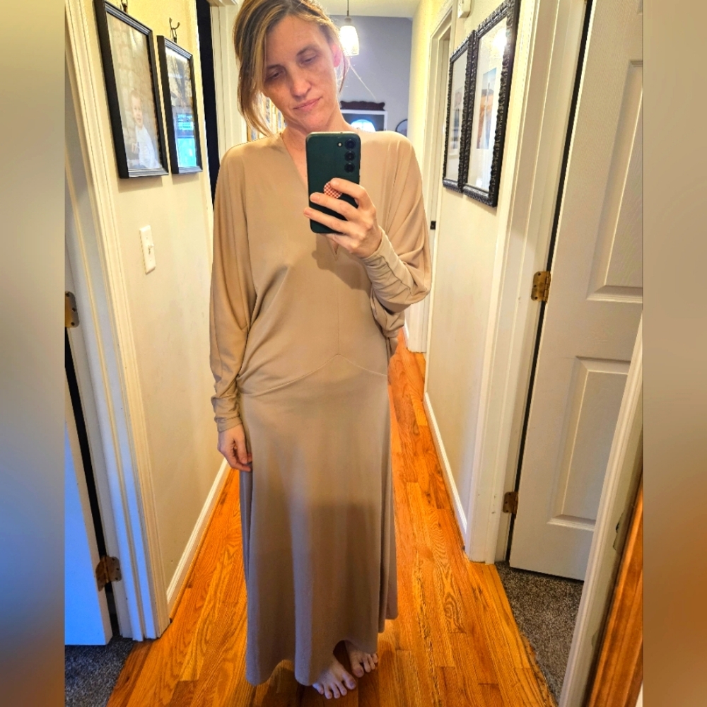 NWT Zara Nude Dress Gown